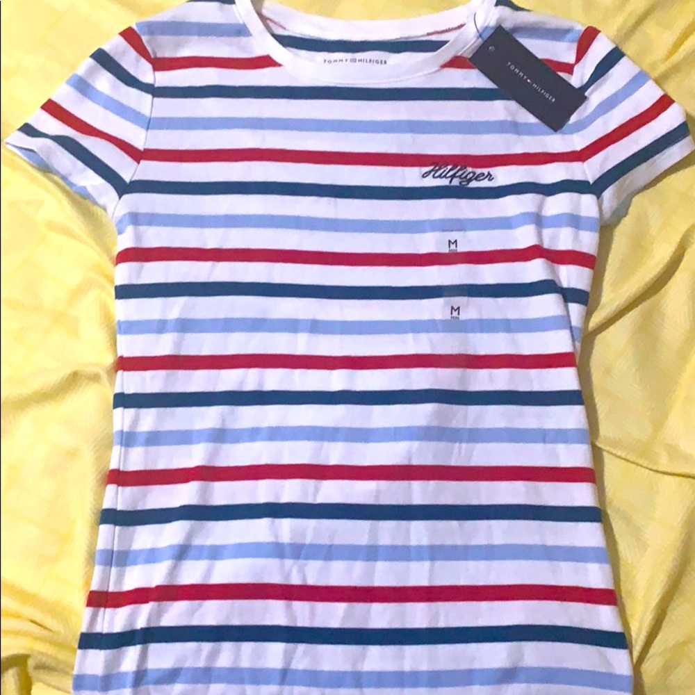 Tommy Hilfiger Blue & Red Stripes cotton t-shirt
